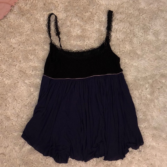 Free People Floral, Navy, and White Tank - Picture 4 of 4